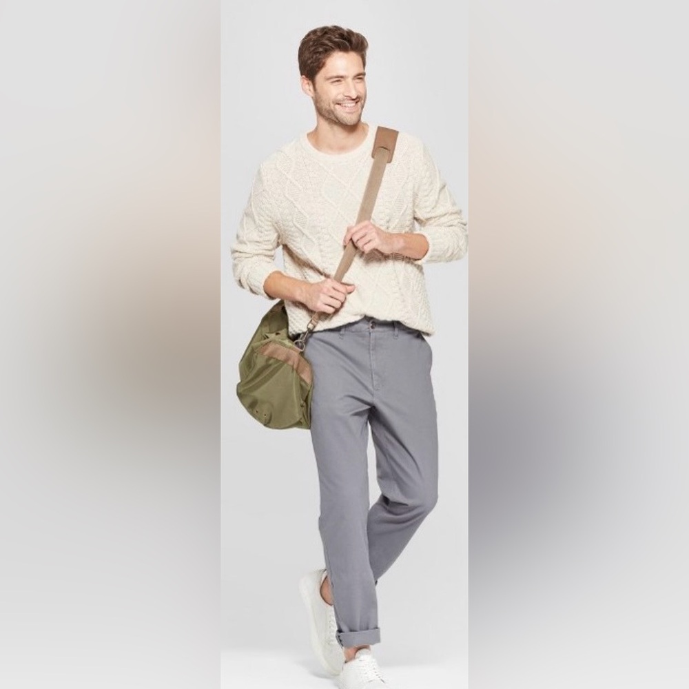 Goodfellow & Co Light Gray Stretch Chinos - Slim Fit